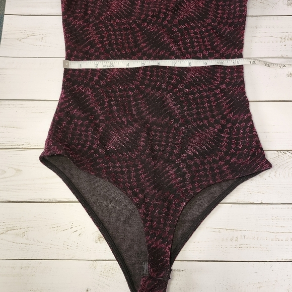Zara Metallic Shimmer Bodysuit Size Small - Picture 7 of 8